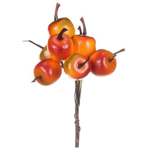 Jablíčka na drátku - oranžová, cena za balení (72 ks)