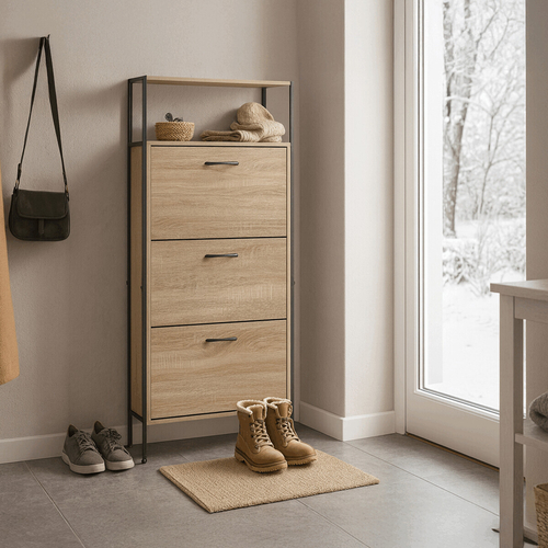 Botník, mdf, hnědá, ABO-G1009 OAK
