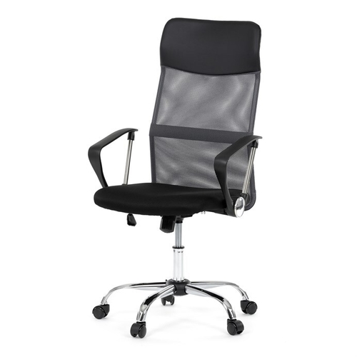 Kancelářská židle, houpací mechanismus, šedá síťovina, KA-E305 GREY