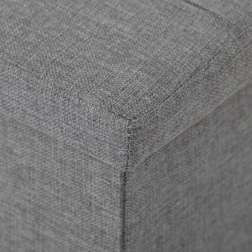 Taburet s úložným prostorem, šedá, jemně hrubá látka, TAB-462 GREY2