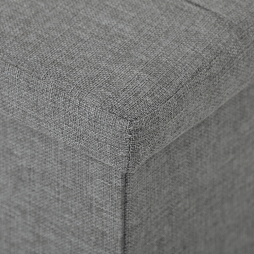 Taburet s úložným prostorem, šedá, jemně hrubá látka, TAB-462 GREY2