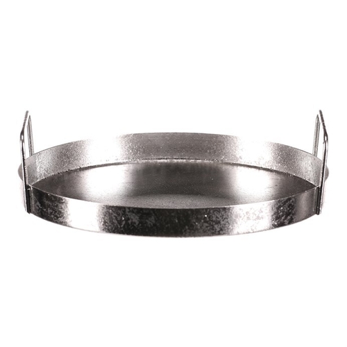 Tác kovový s uchy - kulatý tvar, barva stříbrná