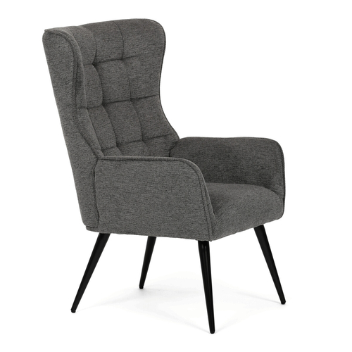 Křeslo ušák, šedá, látka, AK-315 GREY2