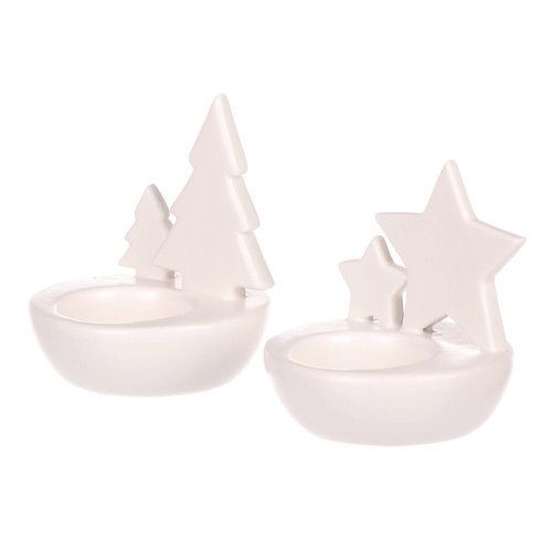 Svícen porcelánový - na čajovou svíčku, mix 3 druhů, cena za 1 ks