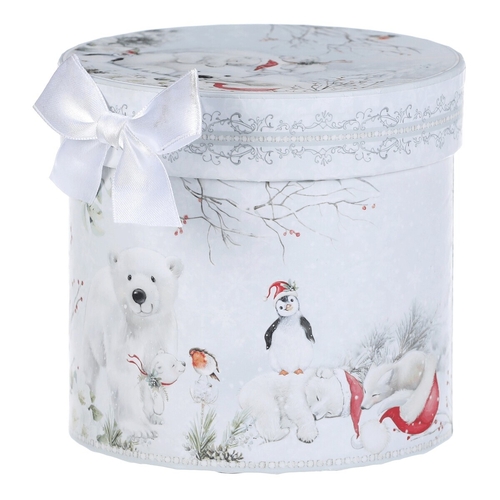 Hrnek porcelánový - 320 ml, dárkové balení, zimní krajina s ledními medvědy