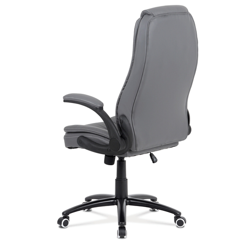 Kancelářské křeslo, houpací mechanismus, šedá ekokůže, KA-G301 GREY