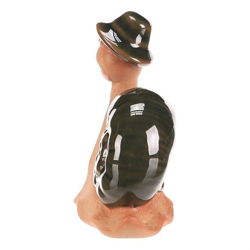 Šnek - keramická figurka, vel. S, zelená ulita