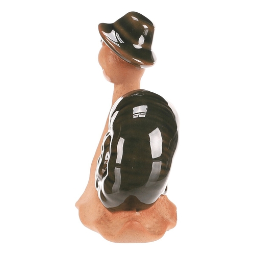 Šnek - keramická figurka, vel. S, zelená ulita