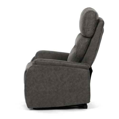 Polohovací křeslo, elektrické kabelové ovládání, černá, látka vintage, TV-L8904 BK3