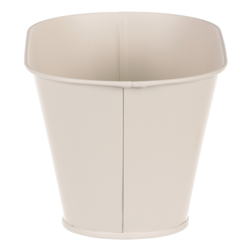 Truhlík kovový - motiv kvetoucího máku, krémový