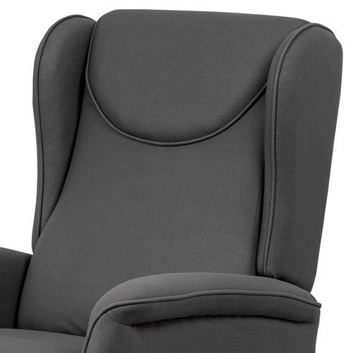 Polohovací křeslo, elektrické kabelové ovládání, šedá, látka, TV-1192 GREY2