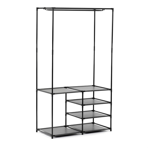 Stojan na šaty, kov, černá, GD-172 BK