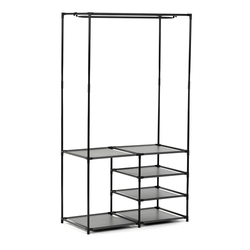 Stojan na šaty, kov, černá, GD-172 BK