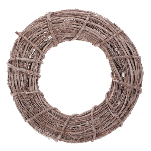 Věnec proutěný - pr. 40 cm, barva šedo-bílá