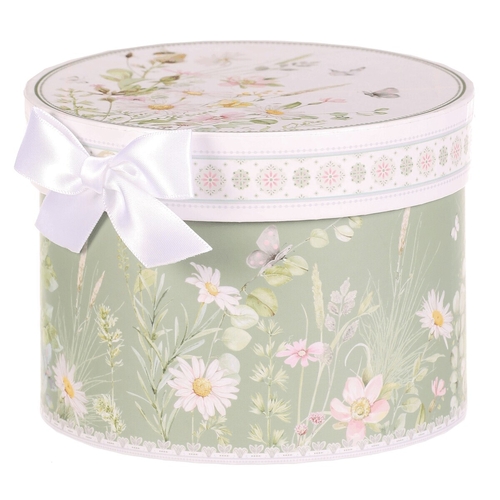 Hrnek malovaný - porcelán, dárková dóza, motiv rozkvetlé louky