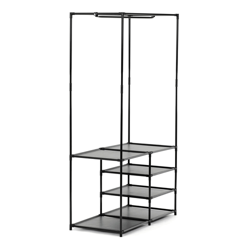 Stojan na šaty, kov, černá, GD-172 BK