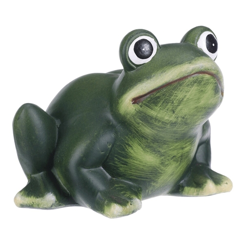 Žába - keramická figurka, vel. L, zelená