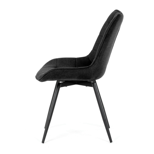 Jídelní židle otočná 180°, černá, látka, HC-T1130 BK2