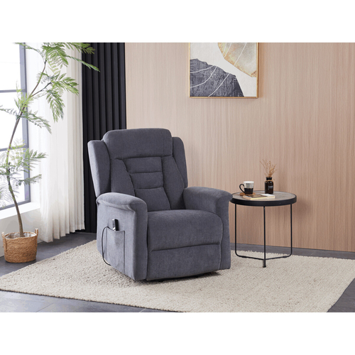 Polohovací křeslo, elektrické kabelové ovládání, šedá, látka, TV-7072 GREY2