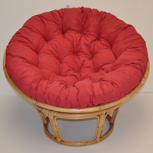 Polstr deluxe na křeslo papasan 110 cm - vínový melír