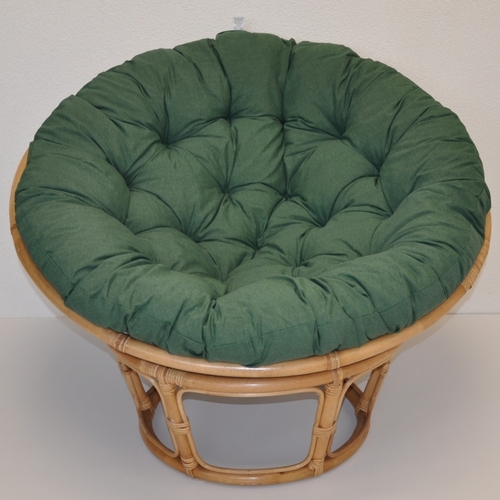 Polstr deluxe na křeslo papasan 110 cm - tmavězelený melír