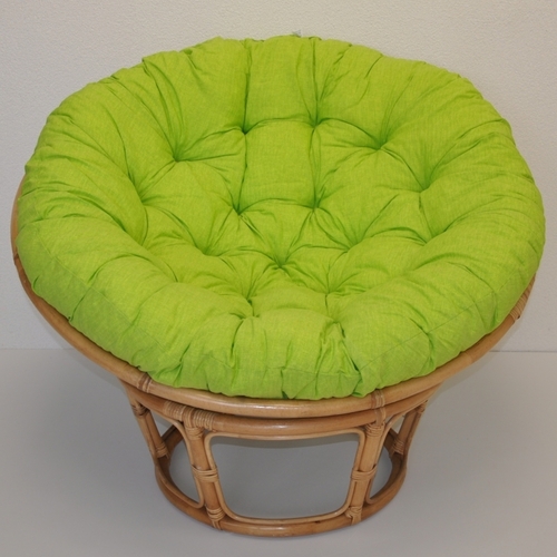 Polstr deluxe na křeslo papasan 110 cm - světle zelený melír 
