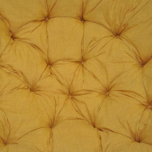 Ratanový papasan 110 cm medový polstr žlutý melír