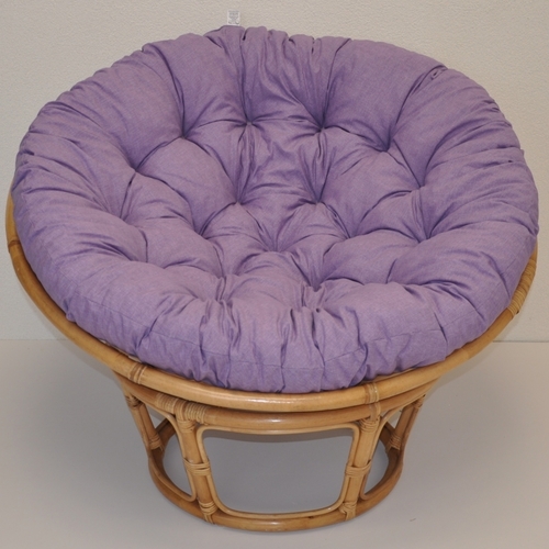 Polstr deluxe na křeslo papasan 110 cm - fialový melír