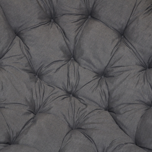 Polstr deluxe na křeslo papasan 100 cm - látka tmavě šedý melír
