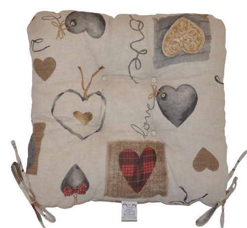 Sedák UNI srdce LOVE - set 4 kusy