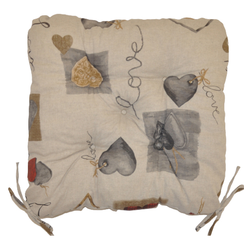 Sedák UNI Maxi motiv srdce LOVE - set 4 kusy