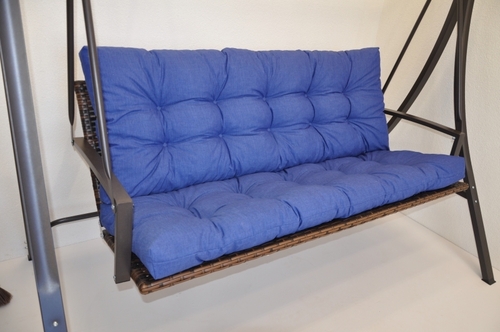 Polstr na zahradní houpačku 120 cm - látka tmavě modrý melír