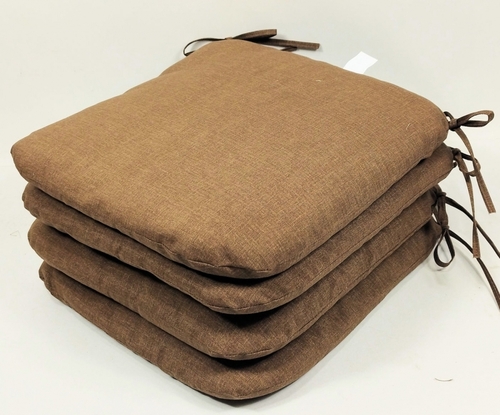 Sedák 40x40 cm látka hnědý melír - set 4 kusy