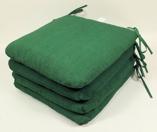 Sedák 40x40 cm látka tmavě zelený melír - set 4 kusy