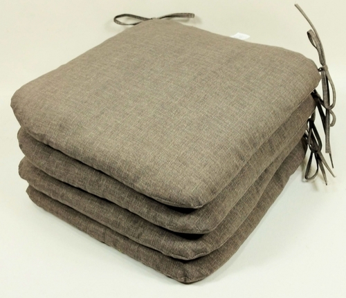 Sedák 40x40 cm látka šedý melír - set 4 kusy