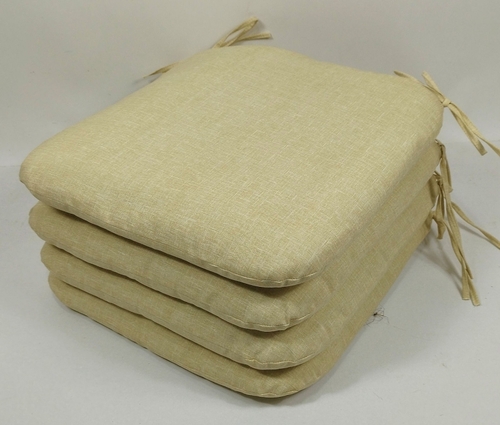 Sedák 40x40 cm látka béžový melír - set 4 kusy
