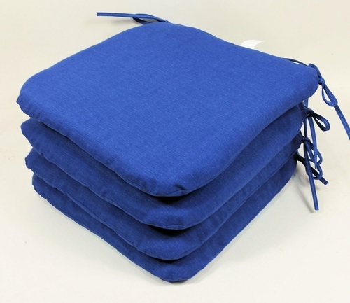 Sedák 40x40 cm látka modrý melír - set 4 kusy