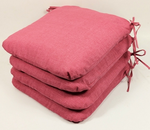 Sedák 40x40 cm látka malinový melír - set 4 kusy