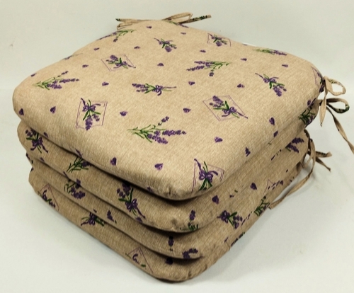 Sedák 40x40 cm látka levandule - set 4 kusy