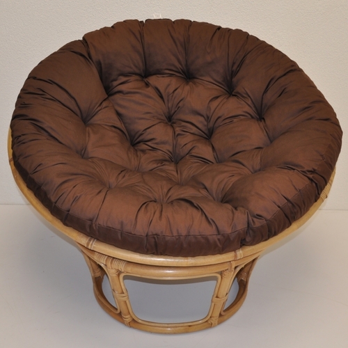 Polstr na křeslo papasan 110 cm hnědý kepr