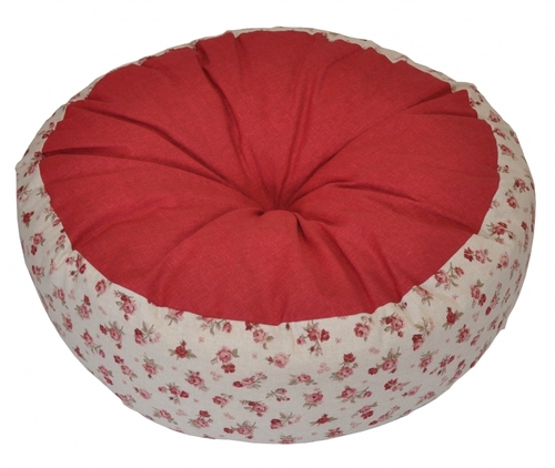 Polštář sedací průměr 70 cm - růžičky