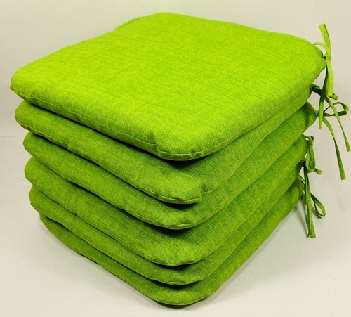 Sedák 40x40 cm látka světle zelený melír - set 6 kusů
