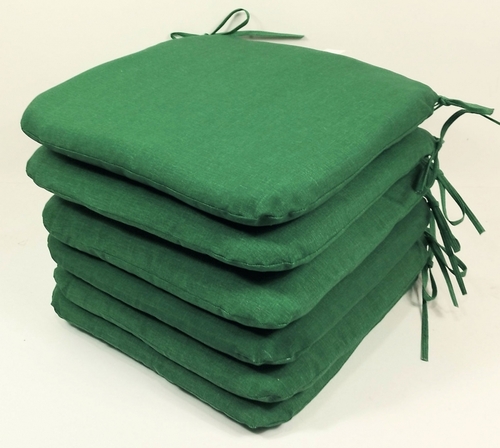 Sedák 40x40 cm látka tmavě zelený melír - set 6 kusů