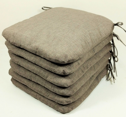 Sedák 40x40 cm látka šedý melír - set 6 kusů