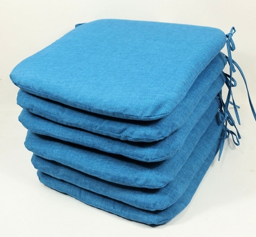 Sedák 40x40 cm látka tyrkysový melír - set 6 kusů