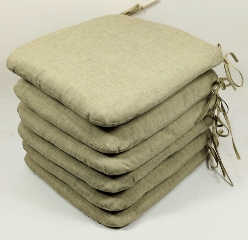 Sedák 40x40 cm látka tmavě béžový melír - set 6 kusů