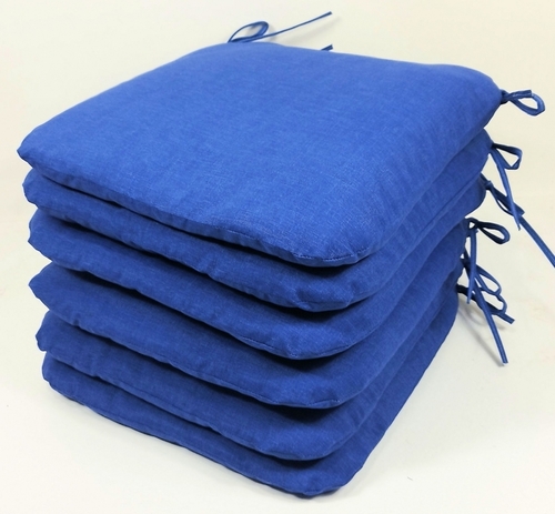 Sedák 40x40 cm látka tmavě modrý melír - set 6 kusů