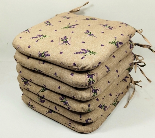 Sedák 40x40 cm látka levandule - set 6 kusů