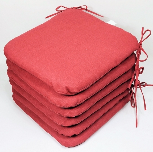 Sedák 40x40 cm látka vínový melír - set 6 kusů
