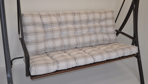 Polstr na zahradní houpačku 130 cm - látka Antik kostka